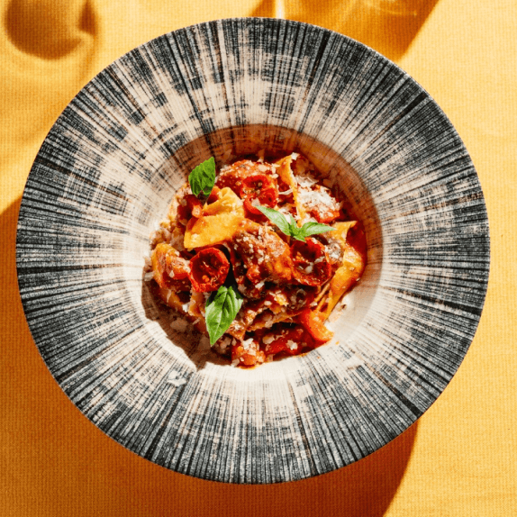Орзо с осьминогом и маслом из анчоусов