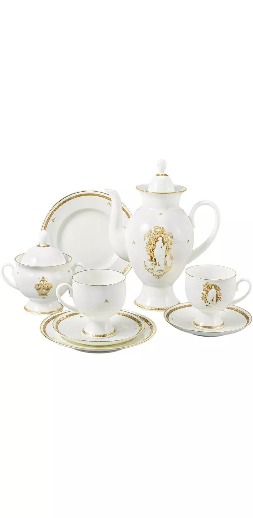 Сервиз кофейный Императорский ФЗ "рис. Музы летнего сада - ф. Классическая-2" (2 персоны - 8 предмет