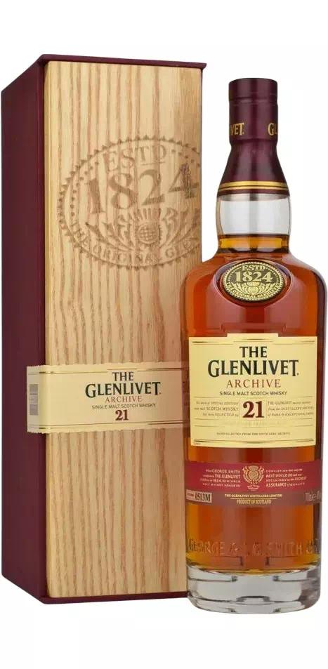 Виски односолодовый Гленливет 21-летний "Архив" (Спейсайд)