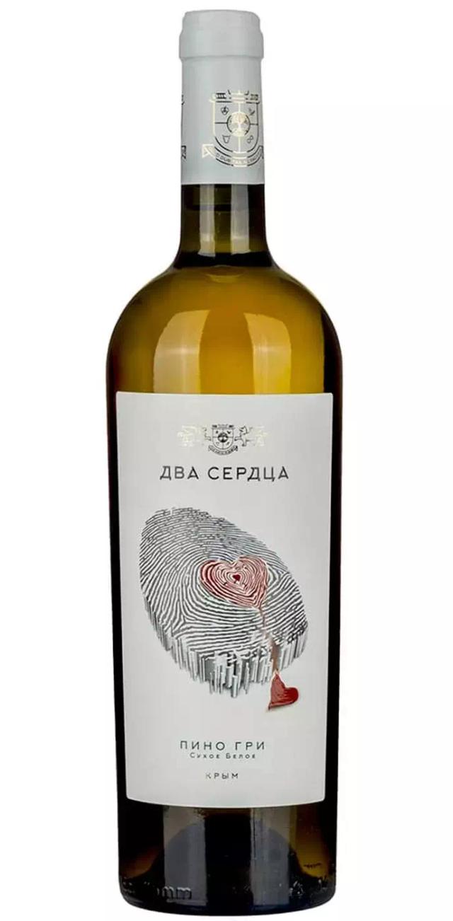 Вино Два Сердца Пино Гри "Блаш" Блан (Сакский р-н)