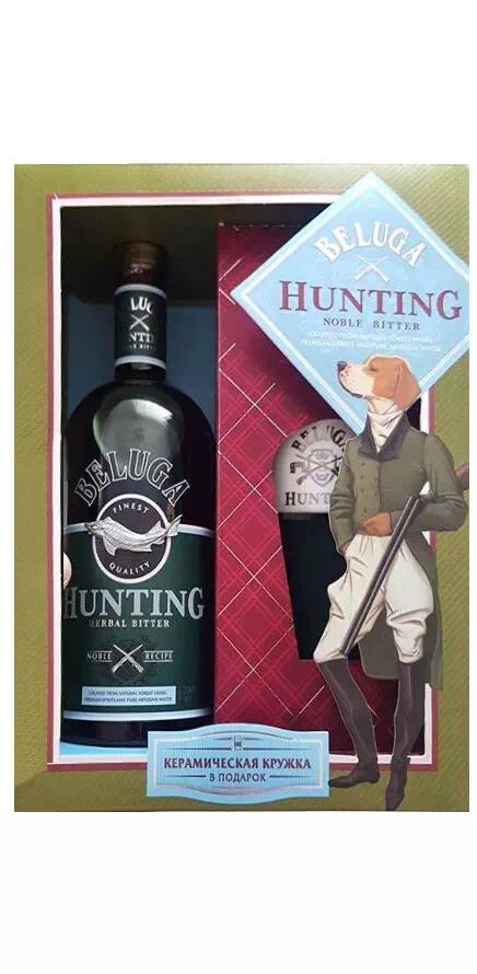 Ликёр десертный Белуга "Хантинг" Травяной
