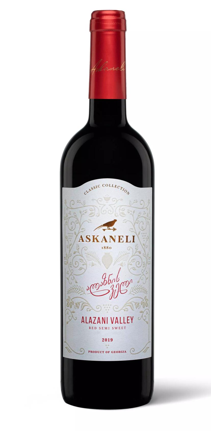 Вино Братья Асканели Алазанская Долина Красное Полусладкое