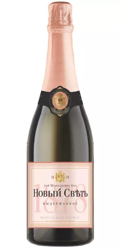 Игристое вино Новый Свет "Выдержанное" Полусладкое Розе