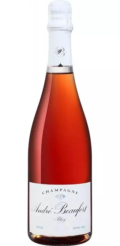 Шампанское Андре Бофор Полусладкое Розе AOC Шампань "Полизи"