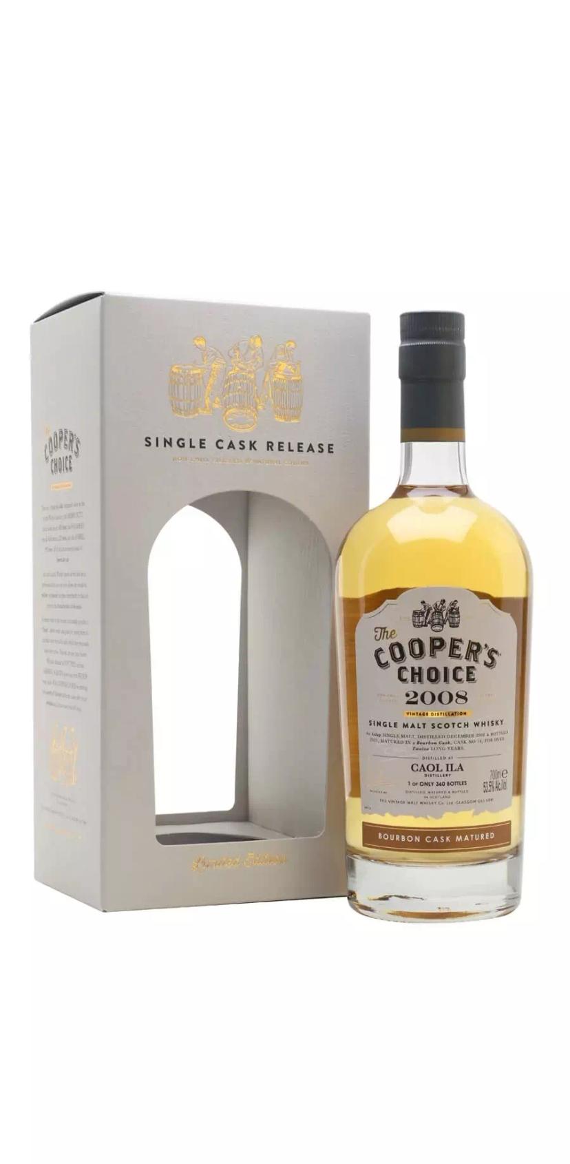 Виски односолодовый Зе Купер'с Чойс "Каол Айла" Бурбон Каск