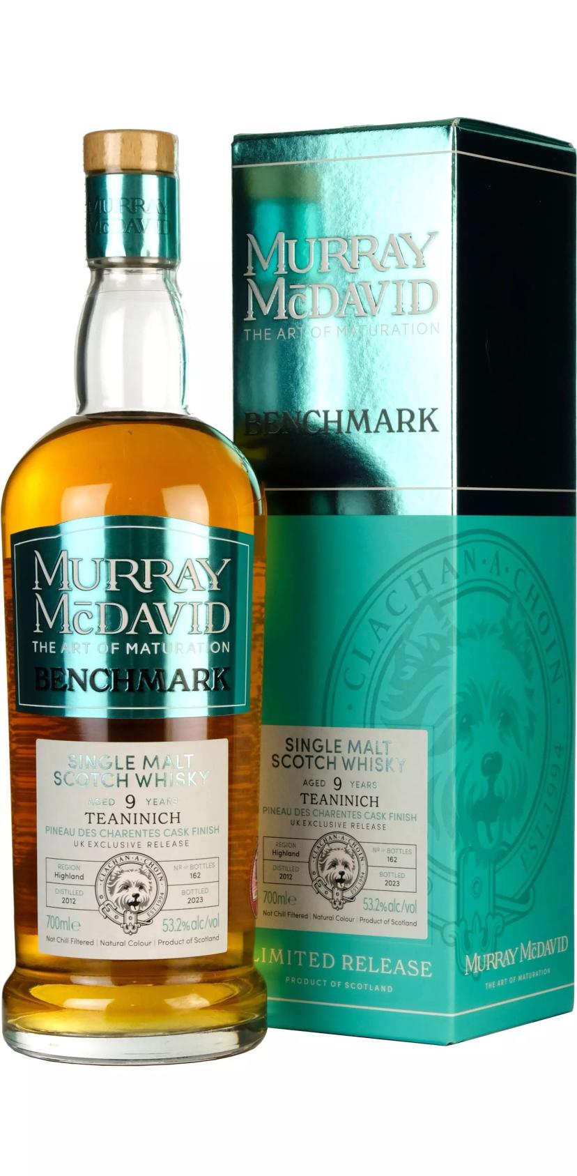 Виски односолодовый Мюррей МакДэвид "Бенчмарк" Тининич 9-летний (Хайленд)