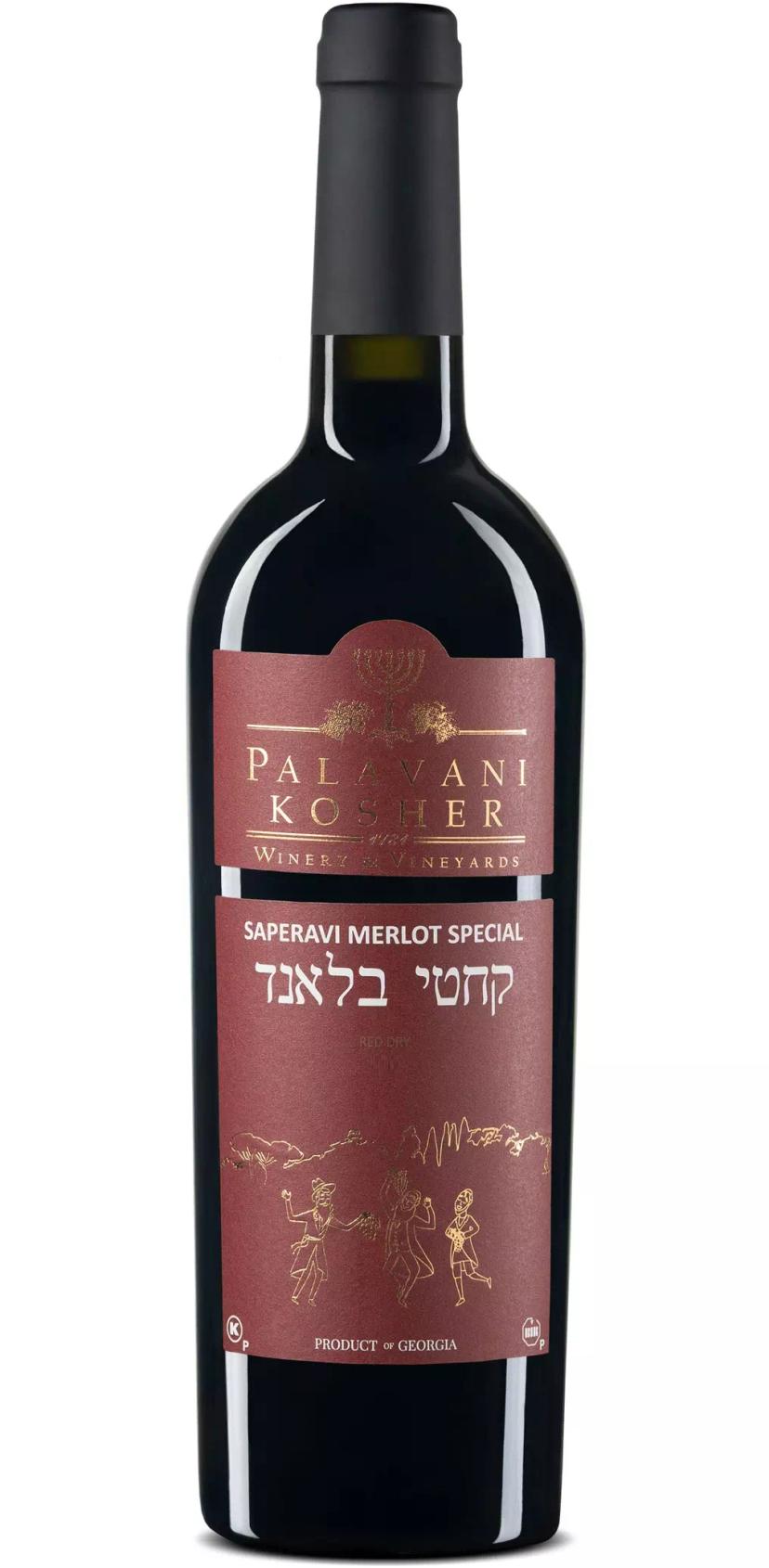 Вино Палавани "Кошер" Саперави - Мерло Спешл (Кварели)