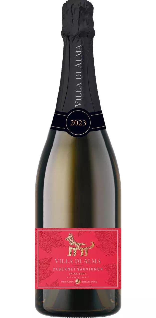 Игристое жемчужное вино Вилла ди Альма Каберне Совиньон Экстра Брют Розе ЗГУ Крым