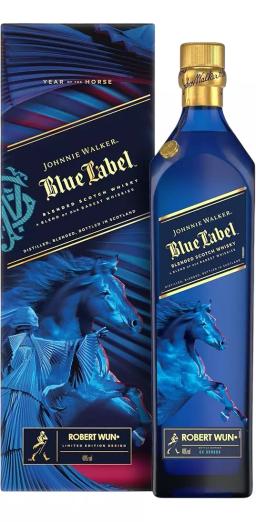Виски купажированный Джонни Уокер "Блю Лейбл" Год Лошади