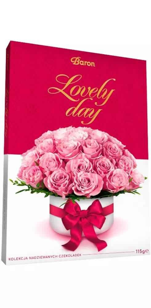 Шоколадные конфеты Baron "Lovely Day" Ассорти (кофе, карамель, какао, вишня) 115гр